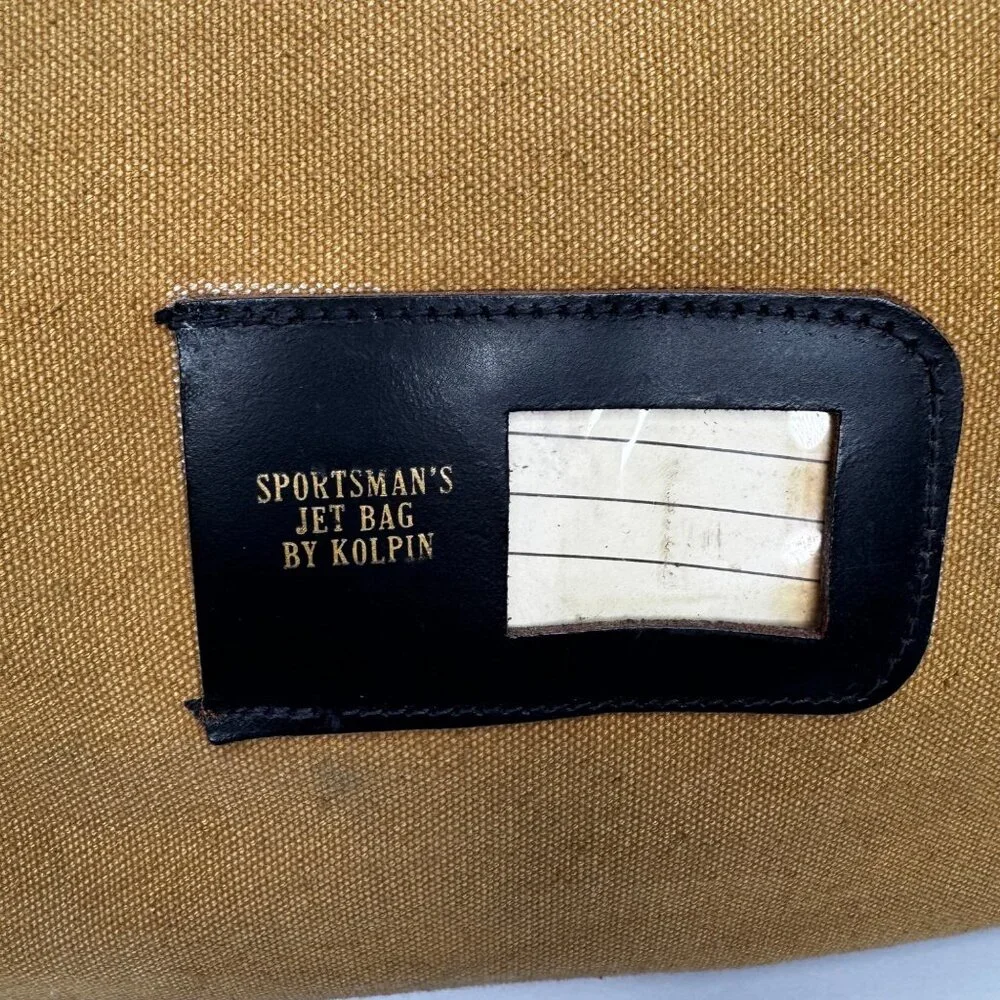 Vintage Kolpin Sportsmans‎ Jet Bag Large Duffel in Tan Fawn Vacationcore Camping